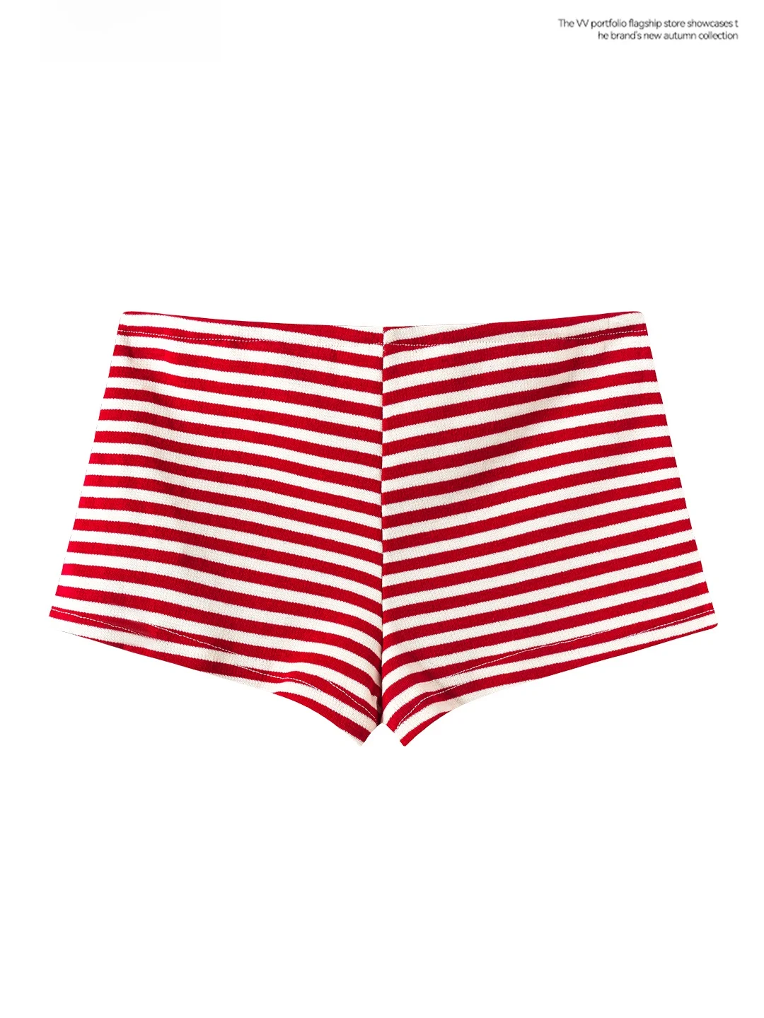Fashionable High-Waist Stripe Short Pants Women's Slim Fit Base Layer Sexy Butt-Lifting Small Size Pants for Autumn Wear