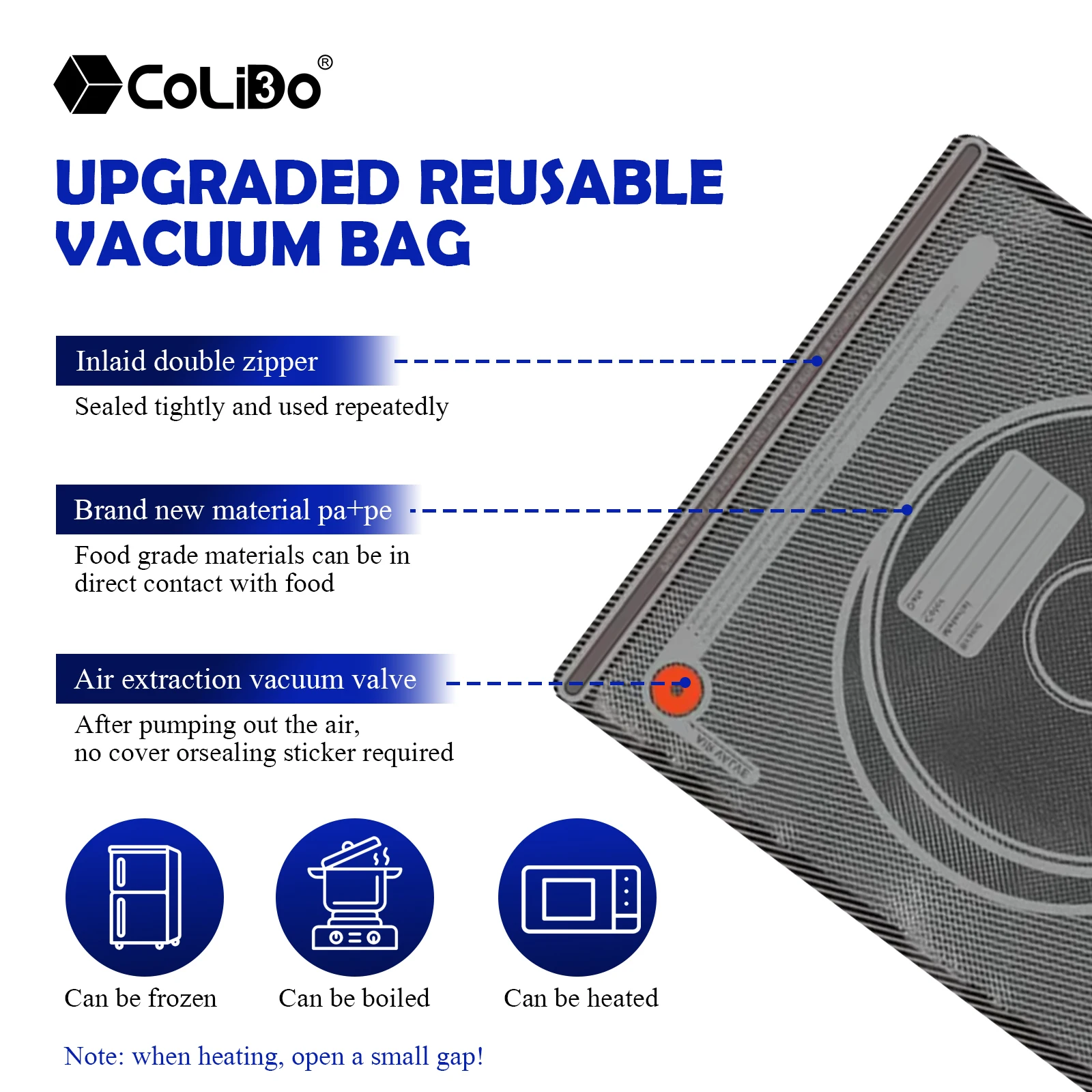 Upgraded black Filament Storage Vacuum Bag PLA/ABS/PETG Filament Dryer Safekeeping Humidity Resistant For 3D Printer Parts