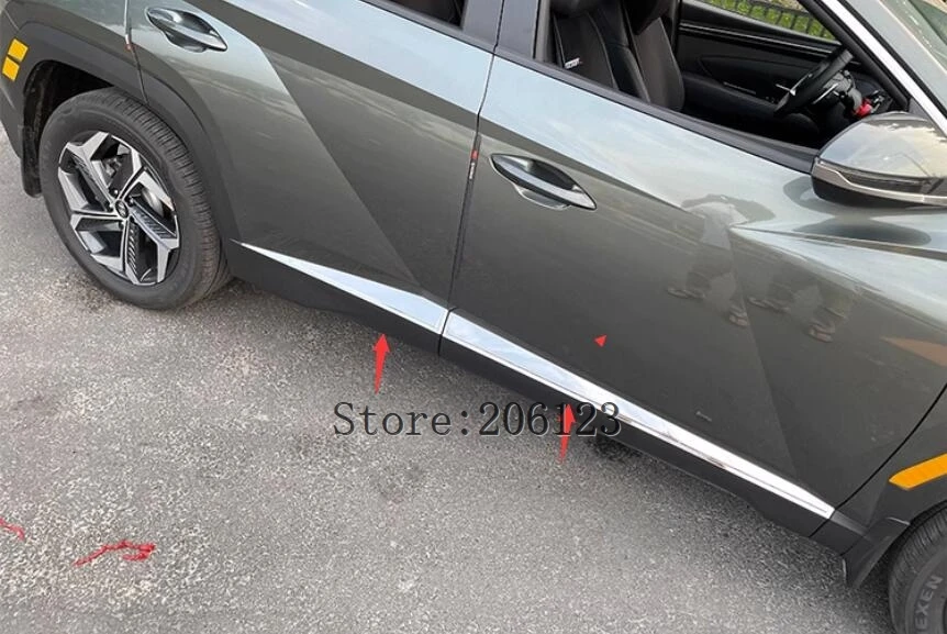 For Hyundai Tucson NX4 2021 2022 2023 Car Door Body Side Molding Trim Cover Protector Strip Scuff Guard Car Accessory