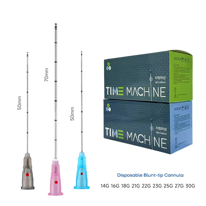 50pcs/box Disposable Blunt Tip Cannula Needle 18g 21g 22g 23g 25g 27g 30g Needles for Dermal Fillers