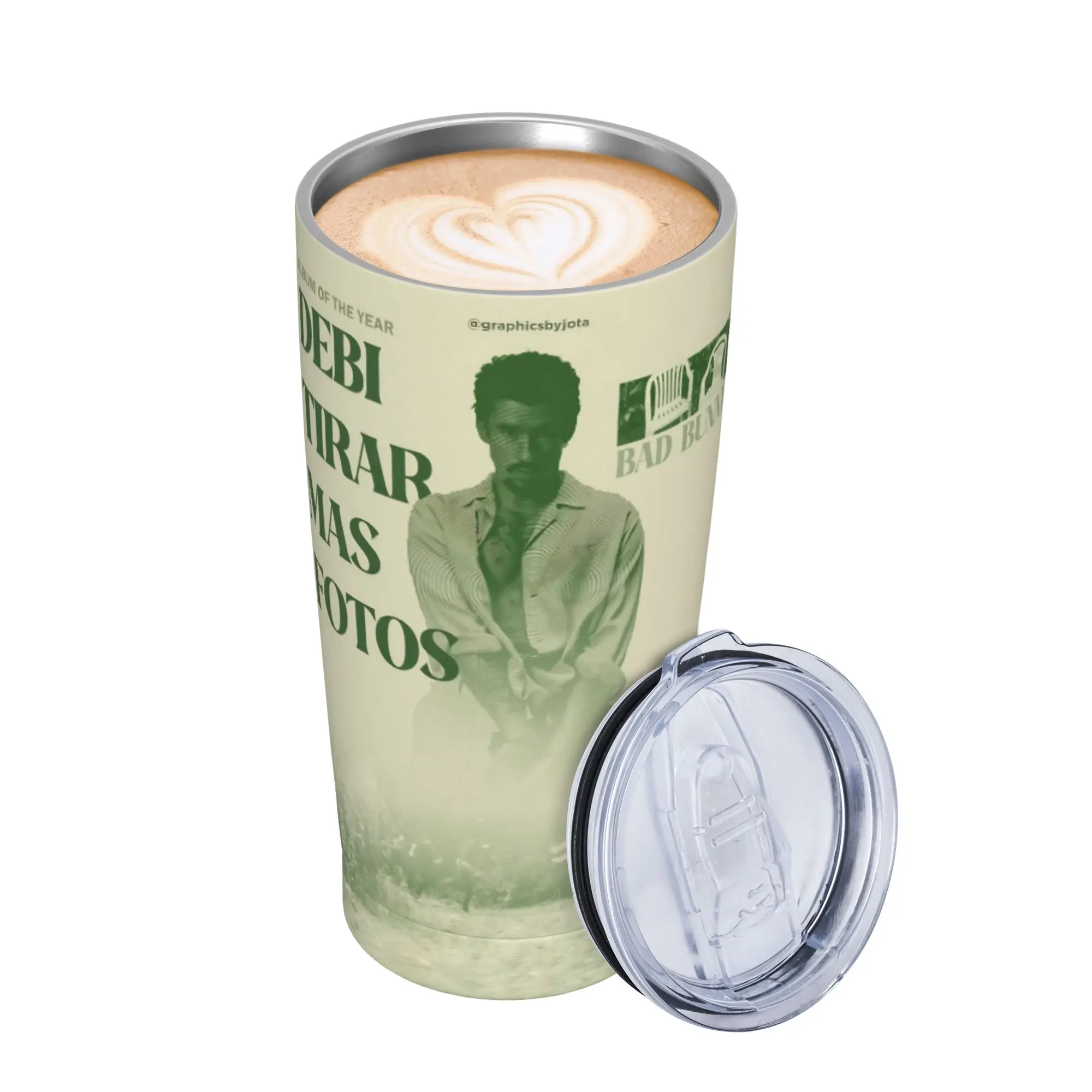 Bad Bunny DTMF Tour 2026 Tumbler Vacuum Insulated  Coffee Cups Stainless Steel Office Home Mugs Water Bottle 20oz