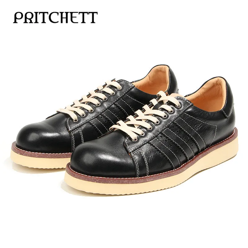 Color-Brushed Old Casual Shoes Retro Thick-Soled Round-Toe Sneakers Comfortable and Fashionable Men's Lace-Up Shoes