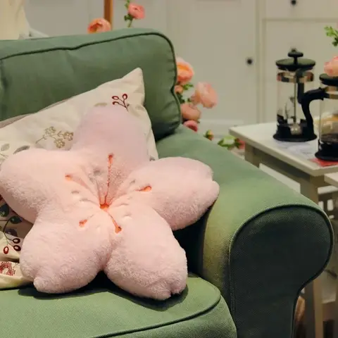 크리 에이 티브 베이 창 바닥 쿠션 플러시 벚꽃 쿠션 핑크 체리 꽃잎 베개 소녀 침실 거실 장식 Best5 크리 에이 티브 베이 창 바닥 쿠션 플러시 벚꽃 쿠션 핑크 체리 꽃잎 베개 소녀 침실 거실 장식 Best5
