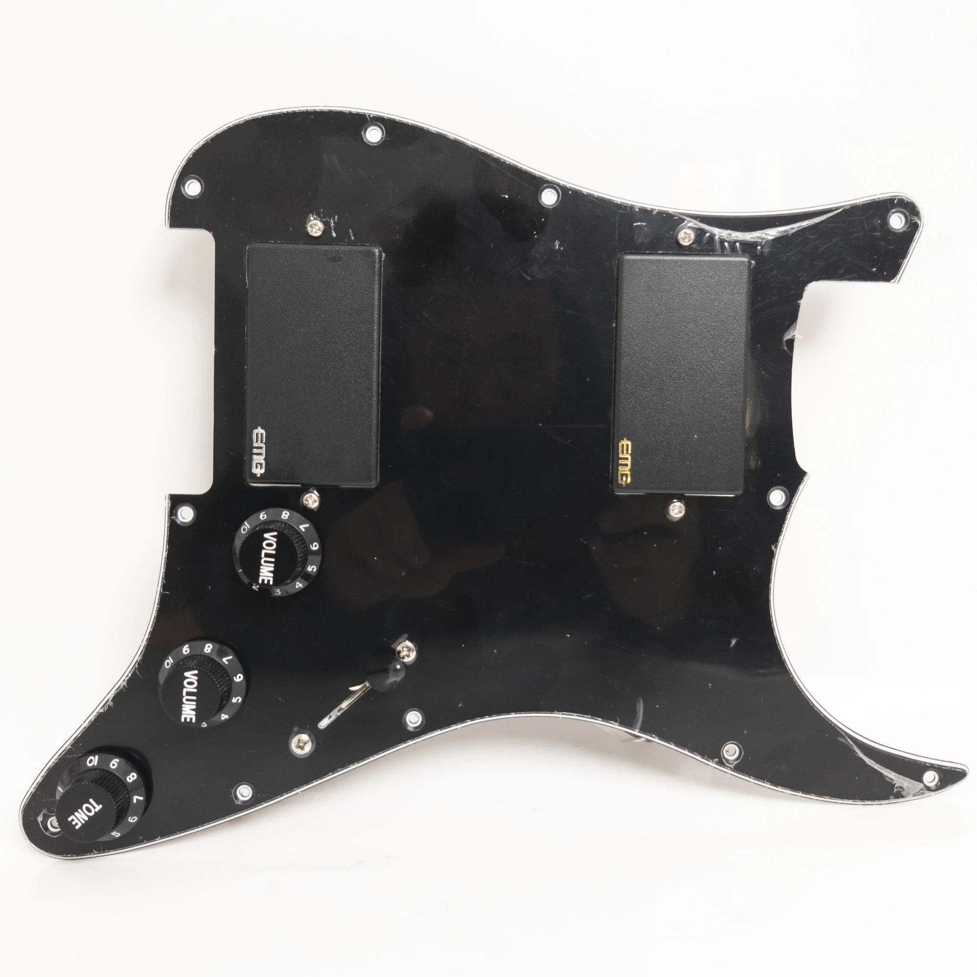 Guitar Prewired Loaded Pickguard Set Humbucker Active Pickups Black for St Guitars Replacement Parts