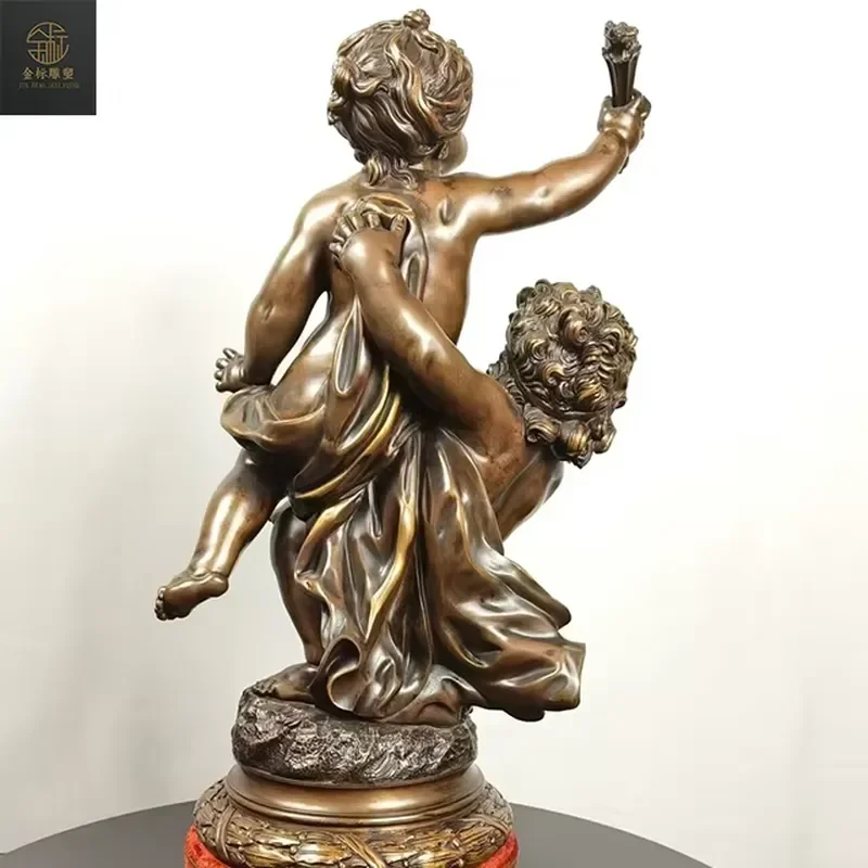 Large Life Size Bronze Stainless Steel Fishing Boy Statue Unique Outdoor Garden Abstract Art Sculpture Polished Technique