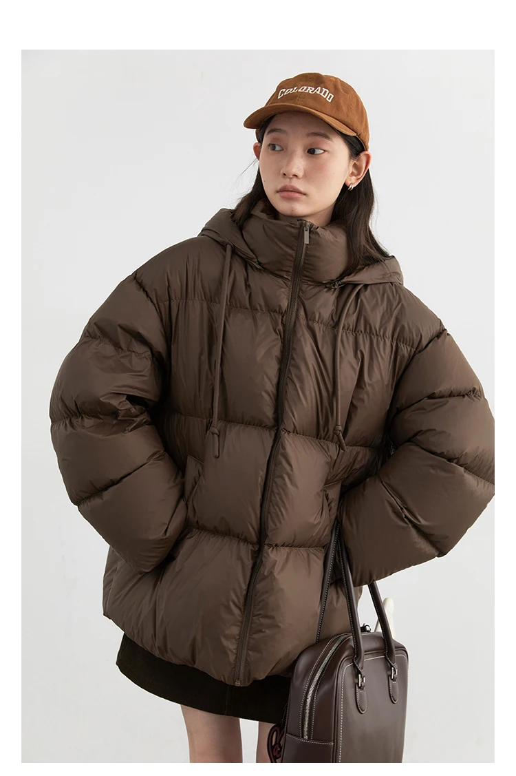 CHIC VEN Women Down Coats Solid Loose New Hooded 90 White Duck Down Down Jacket Puffs Female Outerwear Autumn Winter 2026