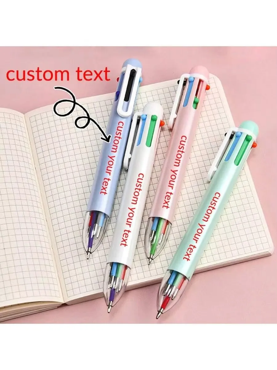 Personalisierter 6-in-1 Mehrfarben-Kugelschreiber, Individueller Mehrzweck-Stift, Geschenke für Sie, Geschenke für Kollegen, Abschlussgeschenke – Detail 1
