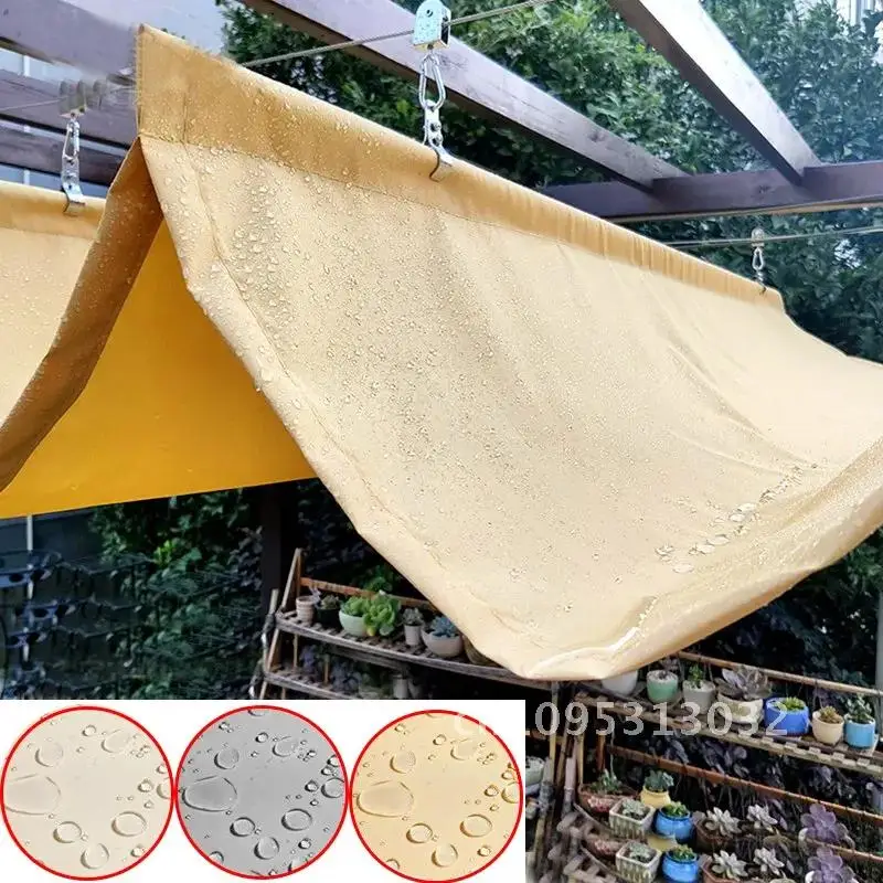 300D Waterproof Telescopic Outdoor Awning Wave Sunshade Net Anti-UV Sun Pool Retractable Pergolas Sails Swimming Canopy Shading