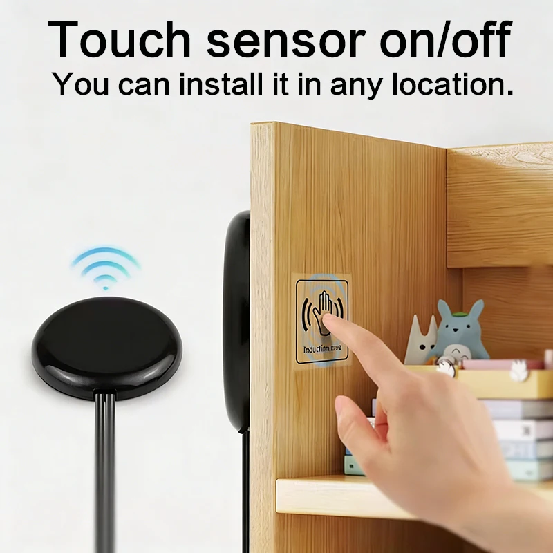 25mm Holzplatten-Touch-Schalter DC LED-Licht-Dimmer Smart-Touch-Sensor Dimmer mit DuPont-Kabel für Schränke