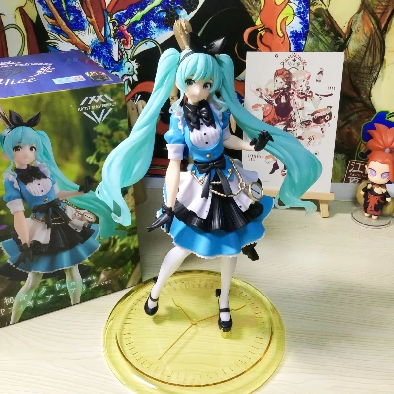 アニメ初音ミクフィギュア-21-センチメートルオリジナルタイトーアーティストマスターピースボーカロイドアリス-pvc-アクションモデル人形玩具グッズ