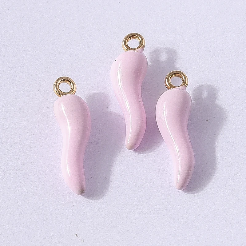 10 Stück 5x19mm süße Bonbonfarben Harz Lebensmittel Pfeffer Chili Charms Anhänger für Schmuckherstellung Tropfen Ohrringe Halsketten DIY Handwerk Geschenk – Detail 7