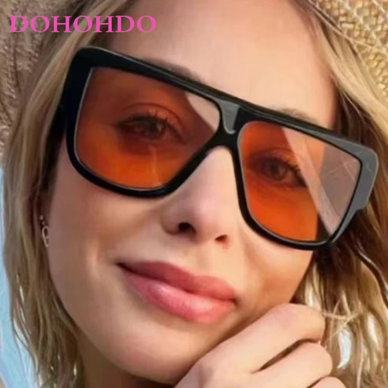 

2025 Retro Conjoined Oversized Square Frame Women Sunglasses Trendy High Quality Men Sunglass Outdoor Travel Shade Goggles UV400