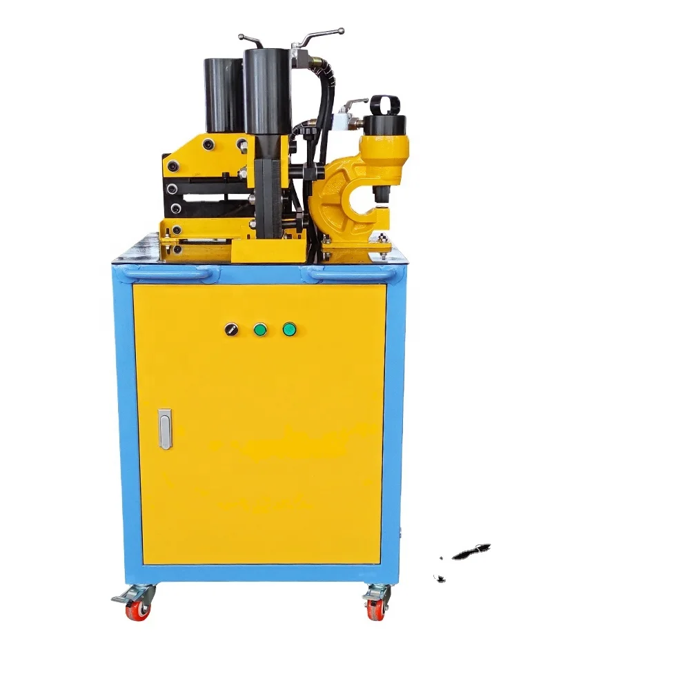 3-In-1 hydraulic busbar machine for bending and punching angle steel