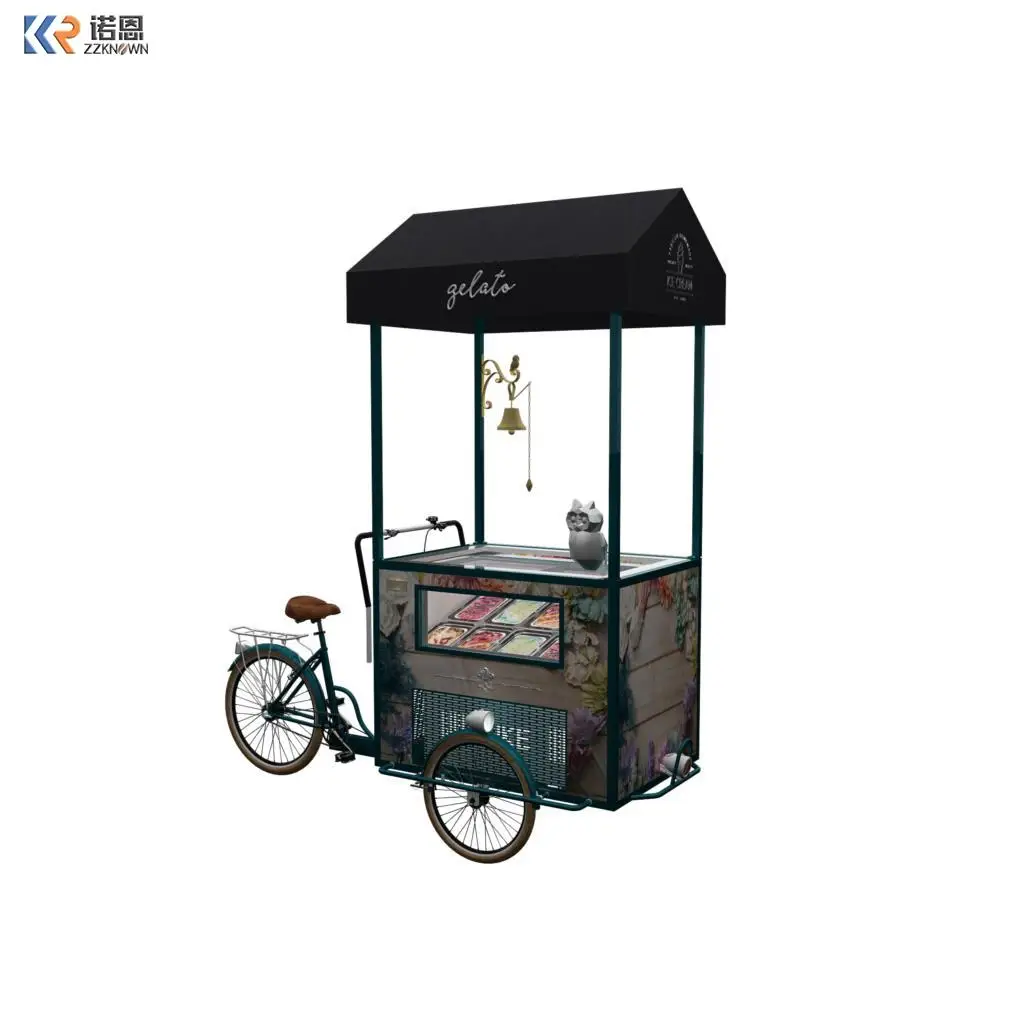 

Новый дизайн: Трехколесный велосипед-рефрижератор для мороженого с морозильной камерой 110 В переменного тока, индивидуальная торговая тележка для мороженого на продажу