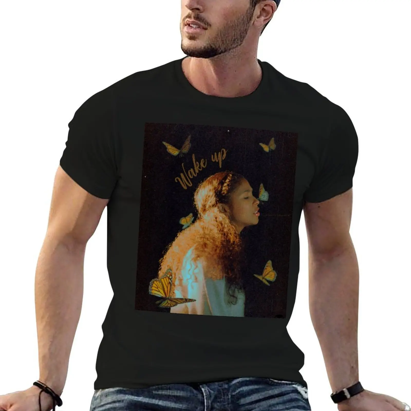 WAKE UP T-Shirt cute tops custom shirt black t shirts for men