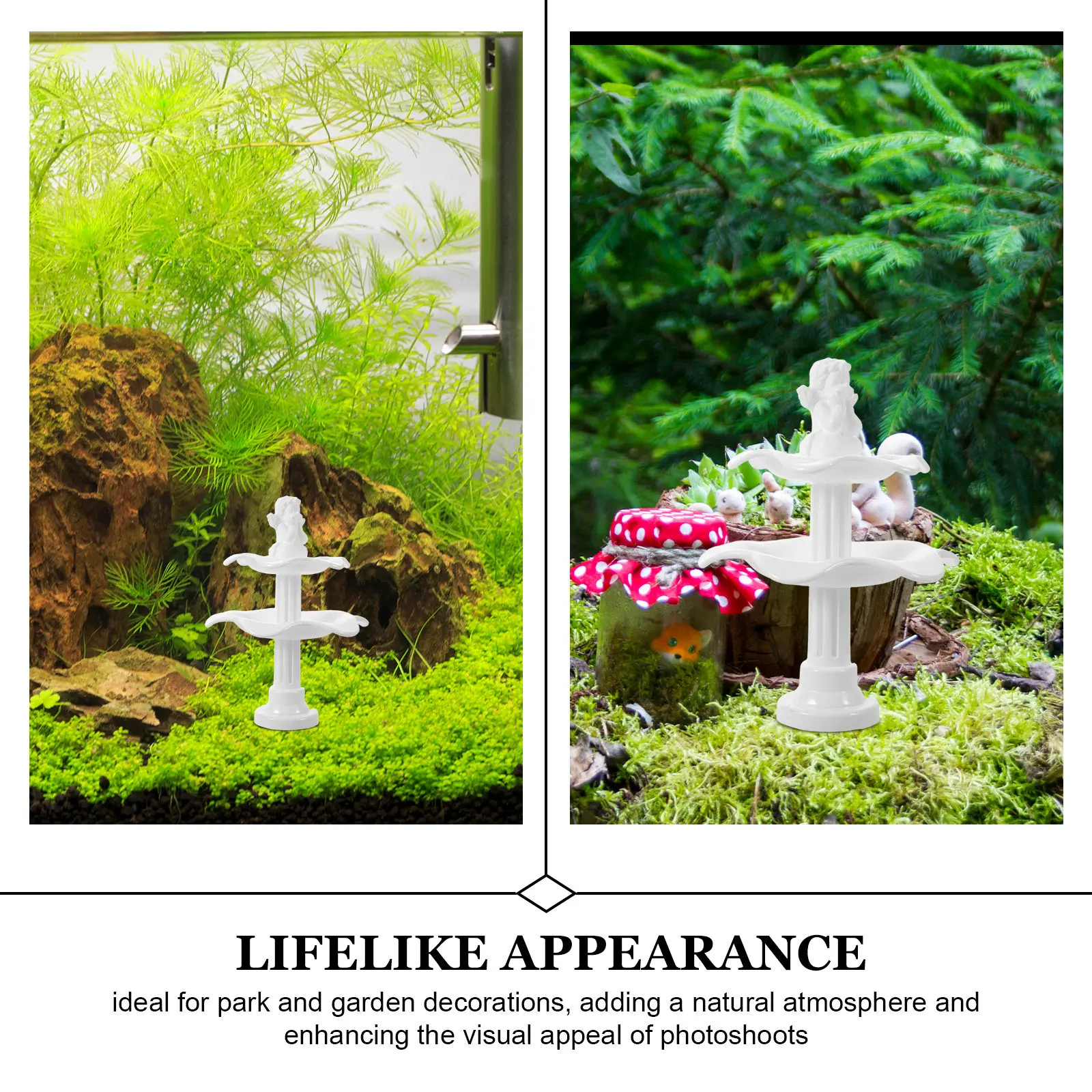 2Pcs Miniature Fountain Decor  - đánh giá và giá Bonsai Garden Fountain