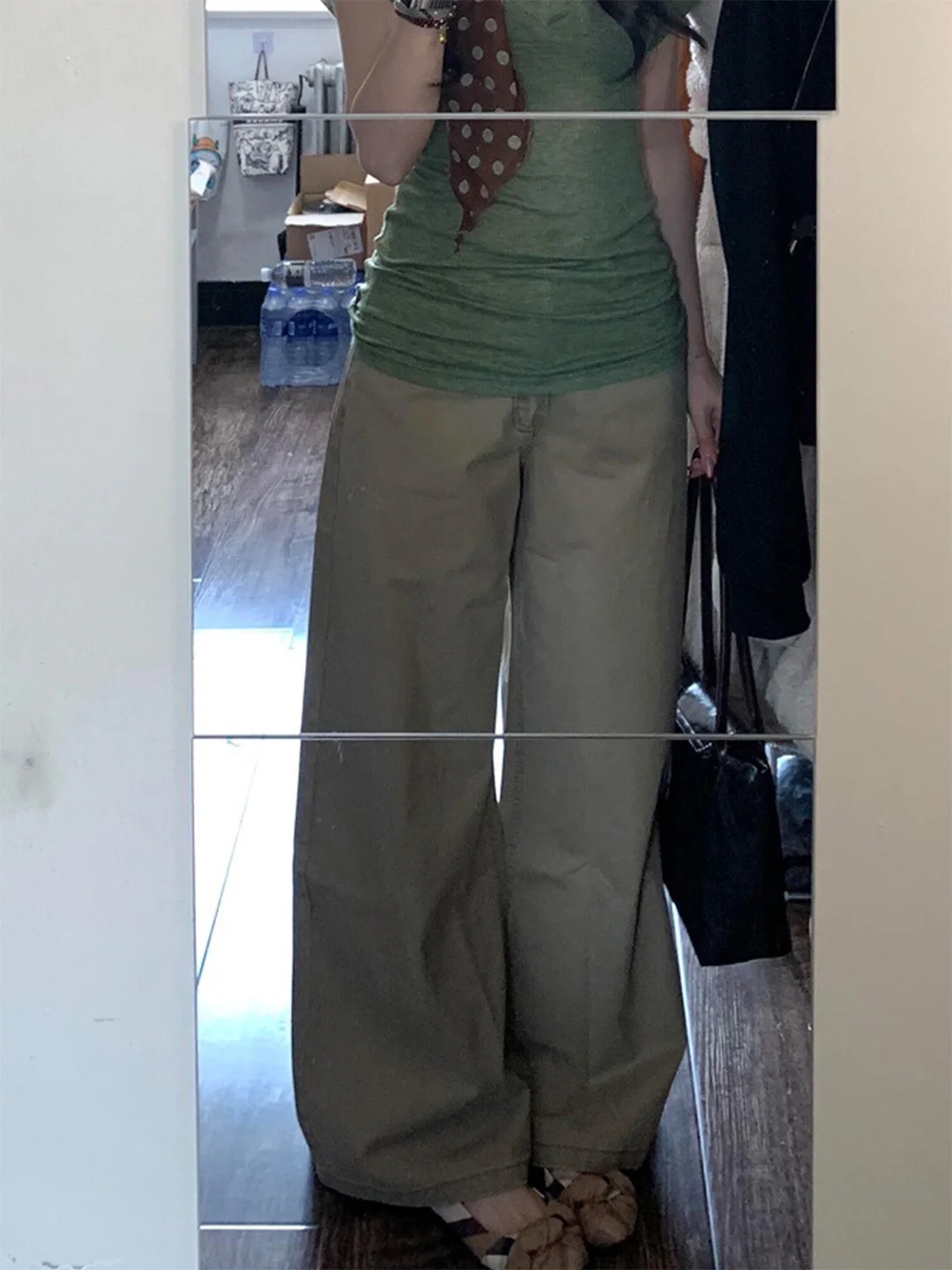 

Summer 2026 Khaki Wide Leg Loose Fit Slimming Jeans High Waist Straight Cut Thin Denim Pants Women's American Style Washed out