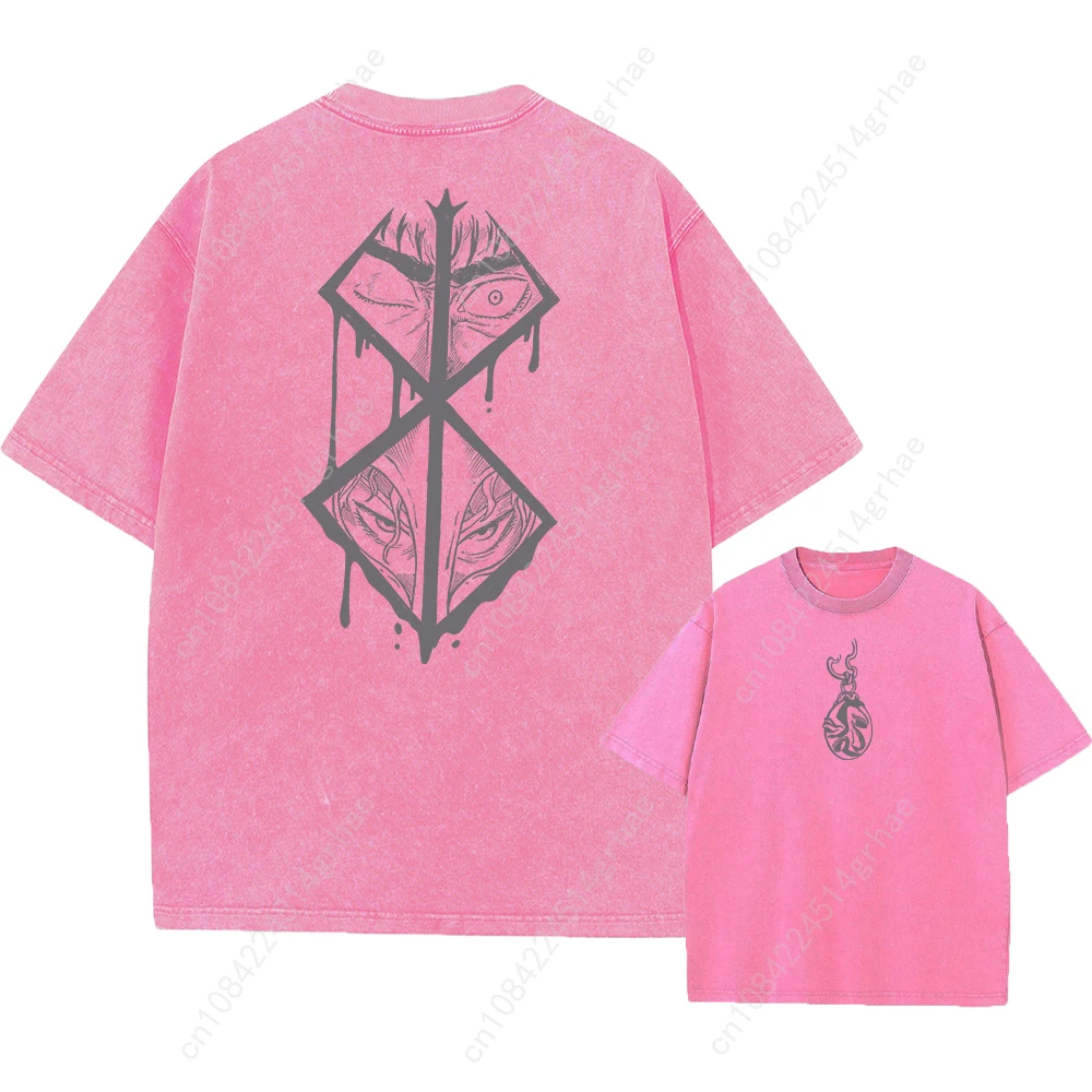 Męska koszulka vintage z efektem sprania, z retro wzorami hip-hopowymi, modna męska koszulka z grafiką.