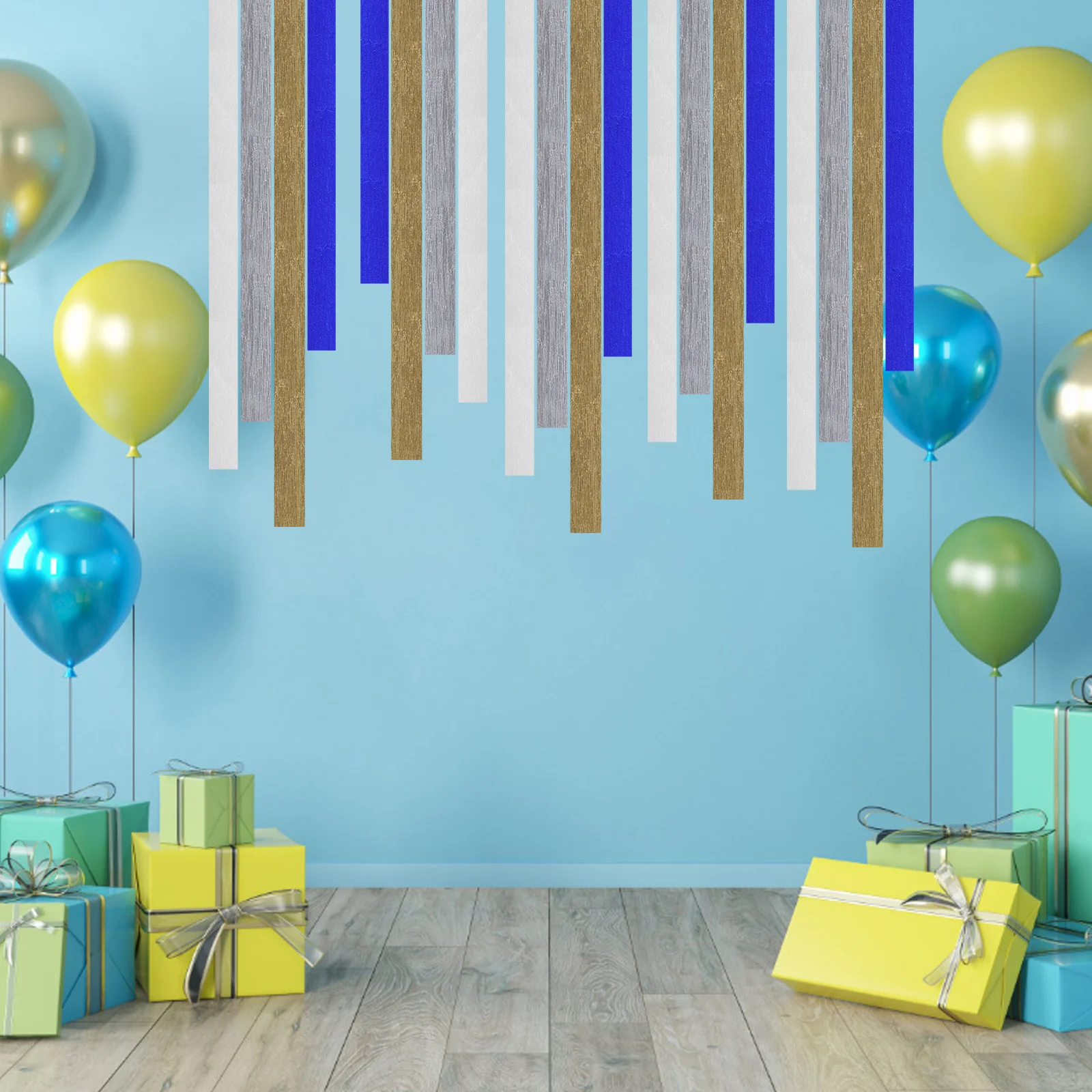 8Pcs Convenient Party Streamers Multi-Function Decorative Paper Ribbon Soft Color Romantic Birthday Wedding Celebration Props