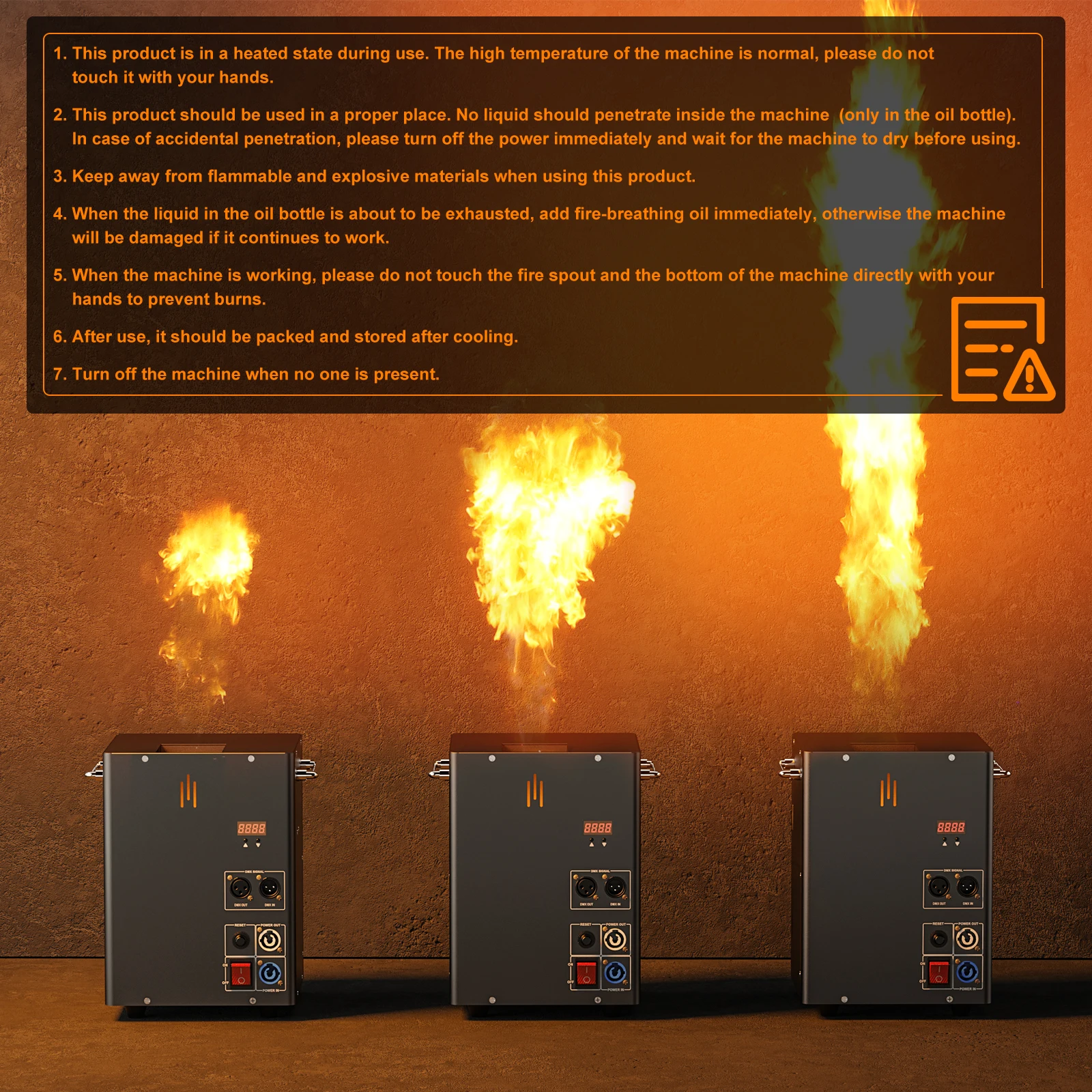 Fieryzeal 80W New DMX Fire Thrower Flame Effect Projector Machine Flame Thrower Outdoor Stage Show Xmas Party DJ Disco Machine