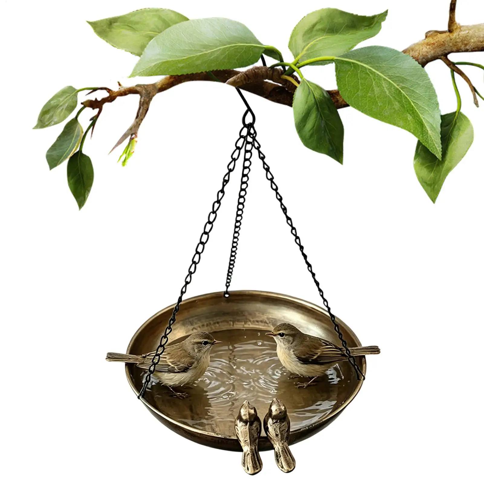 

Bird Bath Vintage Metal Rustproof All-Weather Feeder Outdoor Garden Bath Bowl Feeder For Yard Patio Deck Porch Outside Backyard