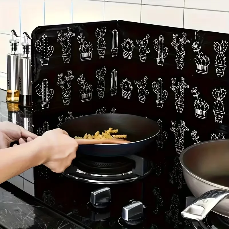 2Pcs Foldable Kitchen Oil Proof Baffle Splash Proof Screen Non Contact Food Oil Guard For Cooking Stove Household Kitchen