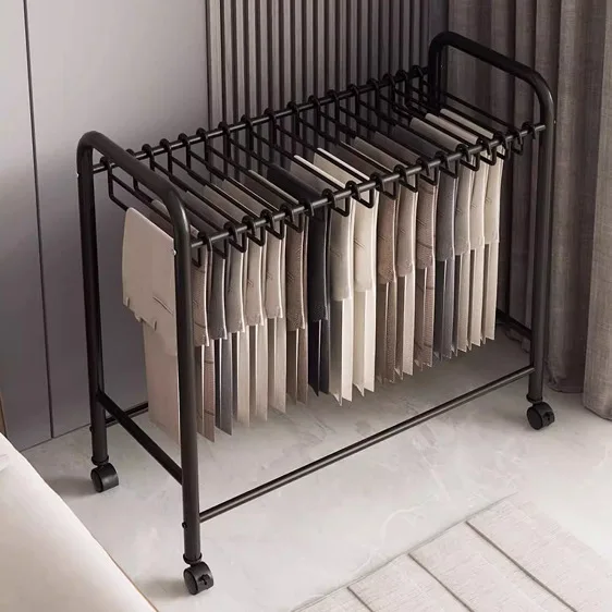 Household floor removable pants storage rack Multifunctional hanging pants storage artifact Wardrobe storage rack Drying rack