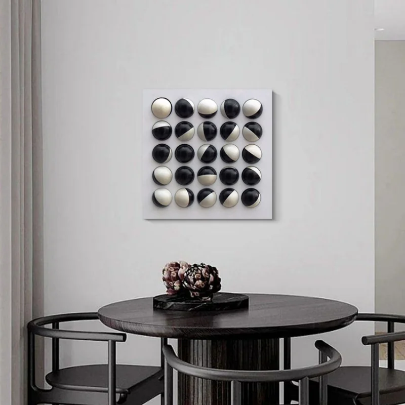 Three-dimensional Decorative Painting Embossed Geometric Balls Planetary Ornament Background Wall Decoration