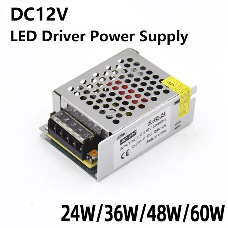 For Led Strip CCTV Switching Power Supply Light Strip Transformer AC110V 220V To DC12V Power Supply Source Adapter