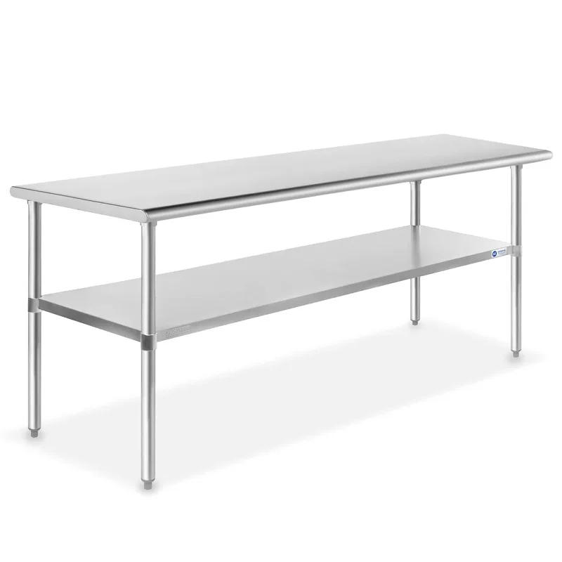 GRIDMANN Stainless Steel Work Table 60 x 30 Inches, NSF Commercial Kitchen Prep Table with Under Shelf for Restaurant and Home