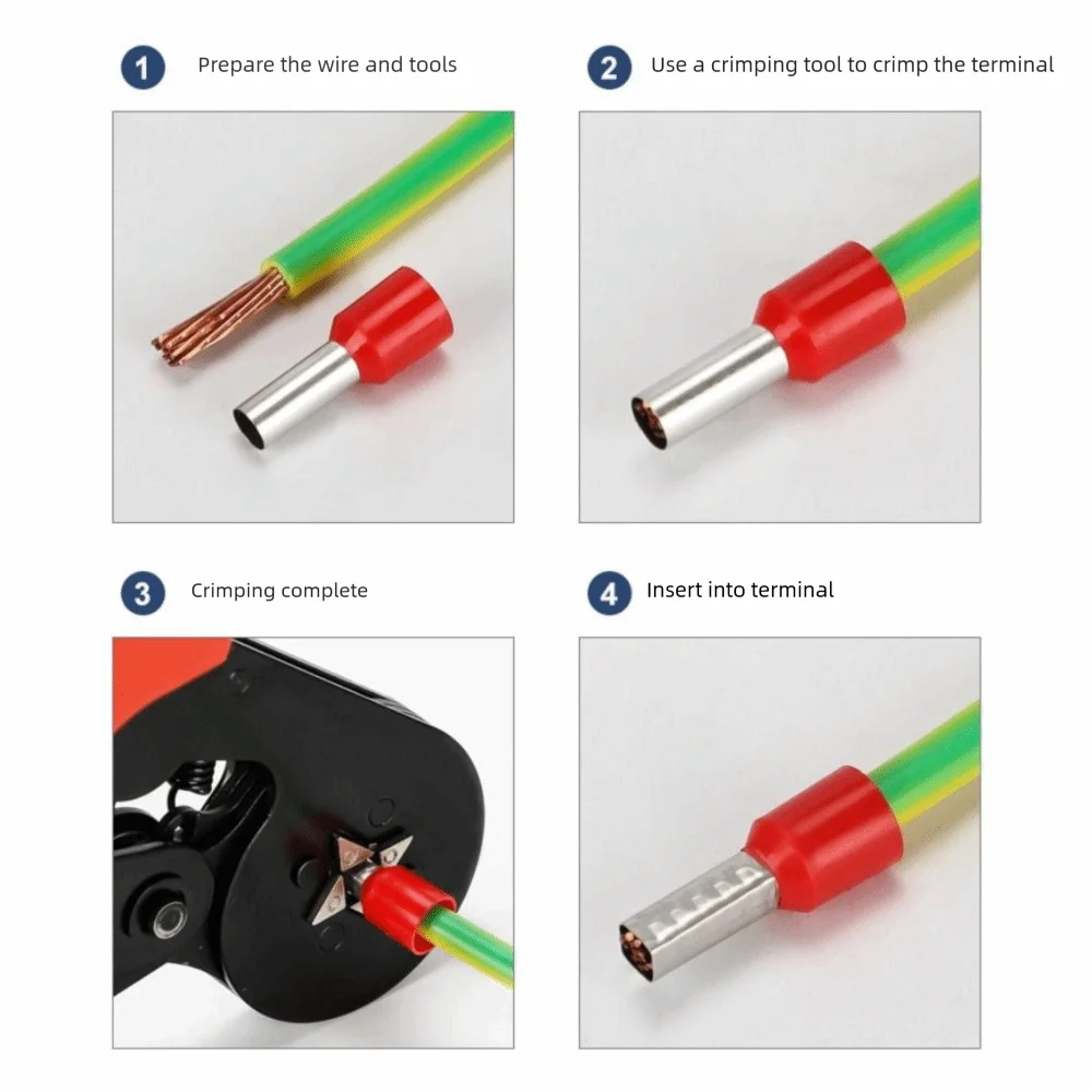 Durable Wire Connect Insulated Connector Rachet Tools Multiple Box Styles Cold Pressed Insulated Terminal Pre-Insulated
