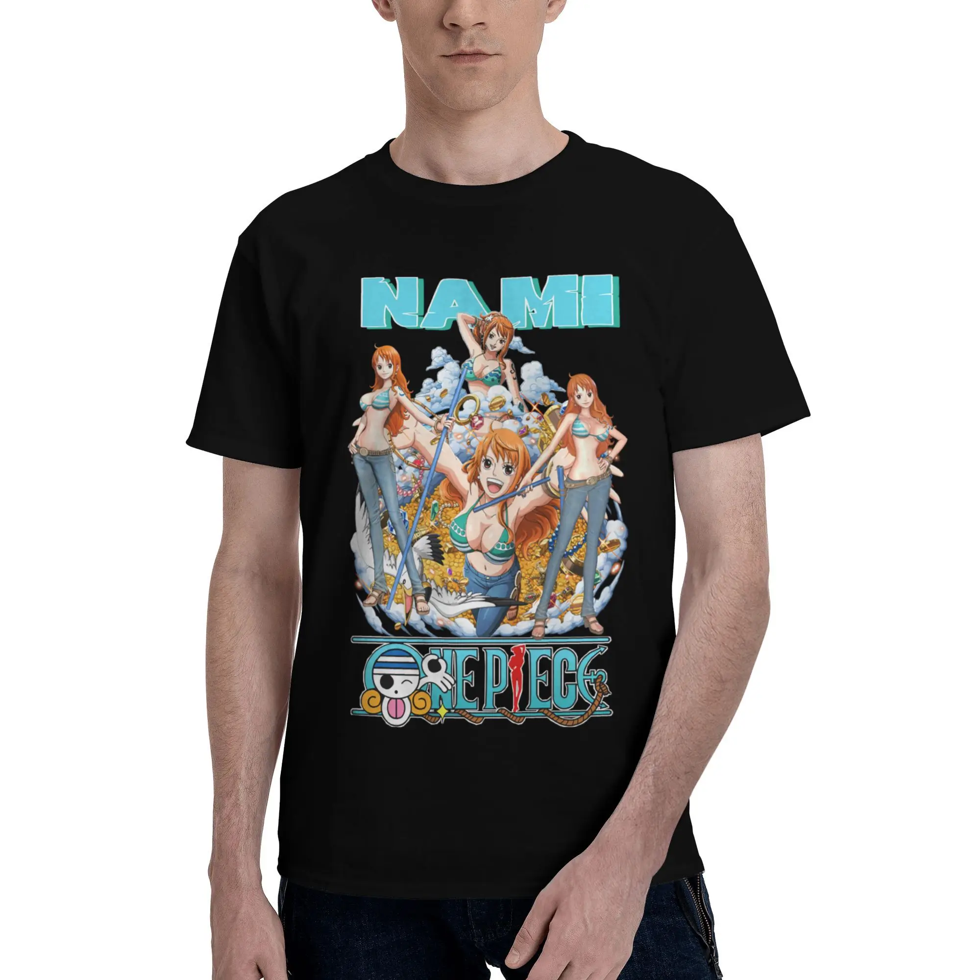 

Custom Mens Nami T Shirts Short Sleeve Cotton Tshirts Fashion T-shirt Casual One P-Pieces Tee Loose Fit Apparel