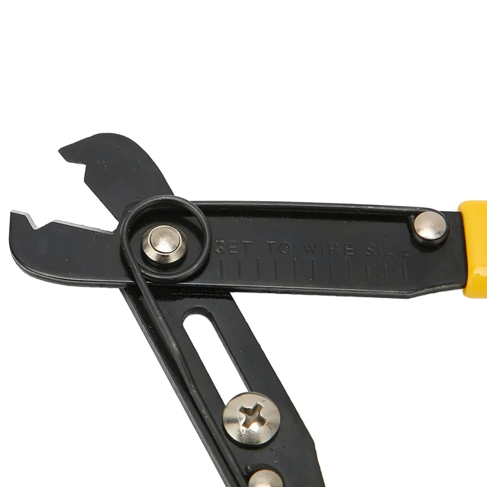 Portable Yellow Wire Stripper Tool Alloy Height 11cm Wire Cutter Pliers Wire Stripping Pliers DIY Projects