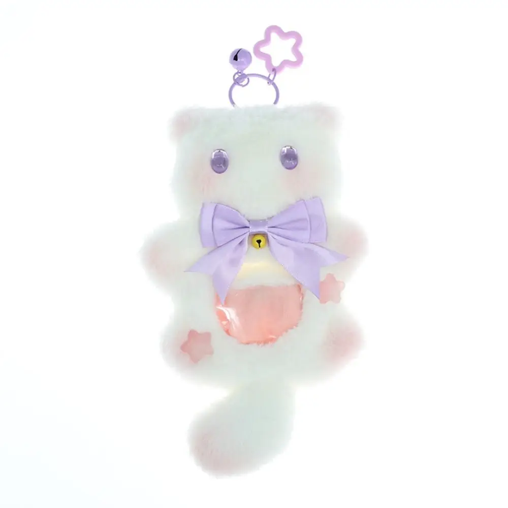 

Lacework Cute Badge Holder Cartoon Cat with Keychain Anime Pins Display Base Plush Kawaii Badge Decoration Tray Pin Protector