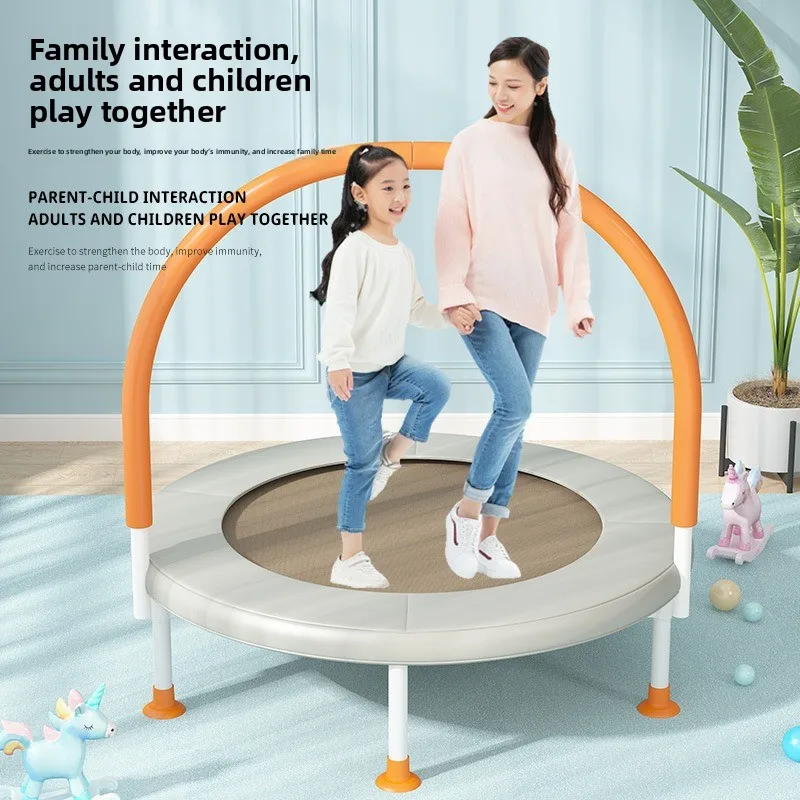 Bounce Bed for Home Use, Indoor Small Trampoline, Family Folding Adult Trampoline Portable Fitness Equipment Body Building