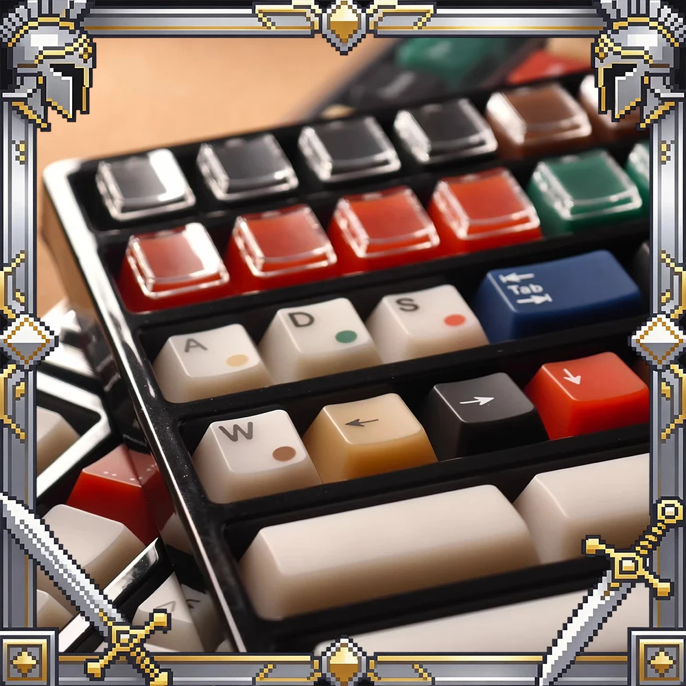 XVX Nephrite Mixed Lamp PC Keycaps Fog Permeable Original Factory Height Screen Printing Keyboard Keycaps PC Accessories Gifts