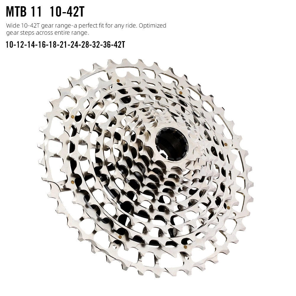 SPEDAO Bicycle Cassette 11 Speed 10-42T CNC Machining Ultralight 364g Mountain Bike Sprocket Fit for Sram XD Bicycle Freewheel