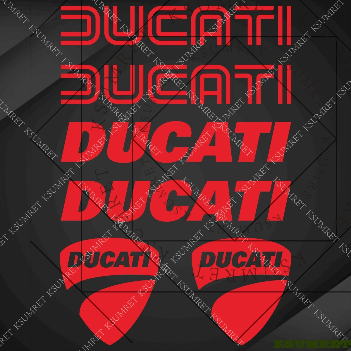 

For Ducati Motorcycle Sticker Decals Tank Logo Stickers