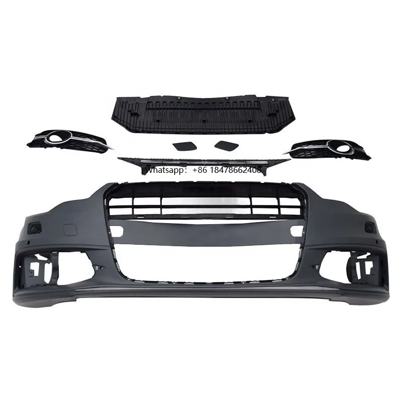 

2011-2014 for A6 S6 C7 Facelift RS6 Style Bodykit Front Bumper with Grill Made of Plastic for 2011 2012 2013 2014 Car Body