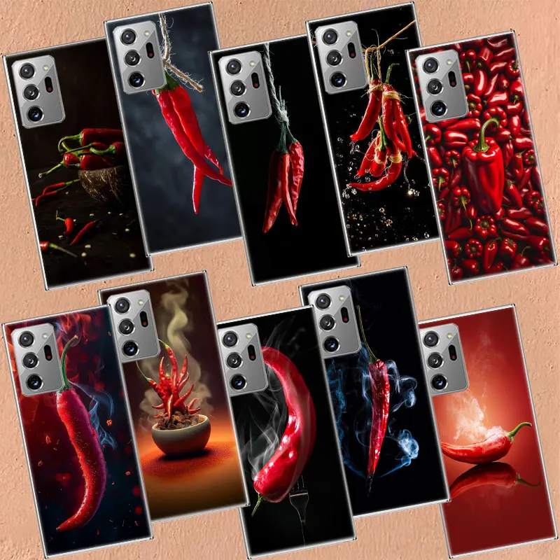 Taste The Flavor of Chili Peppers Phone Case For Samsung Galaxy S22 S25+ Ultra S21 Plus Capa S20 S24 S23 FE S10 Plus Cover Shell