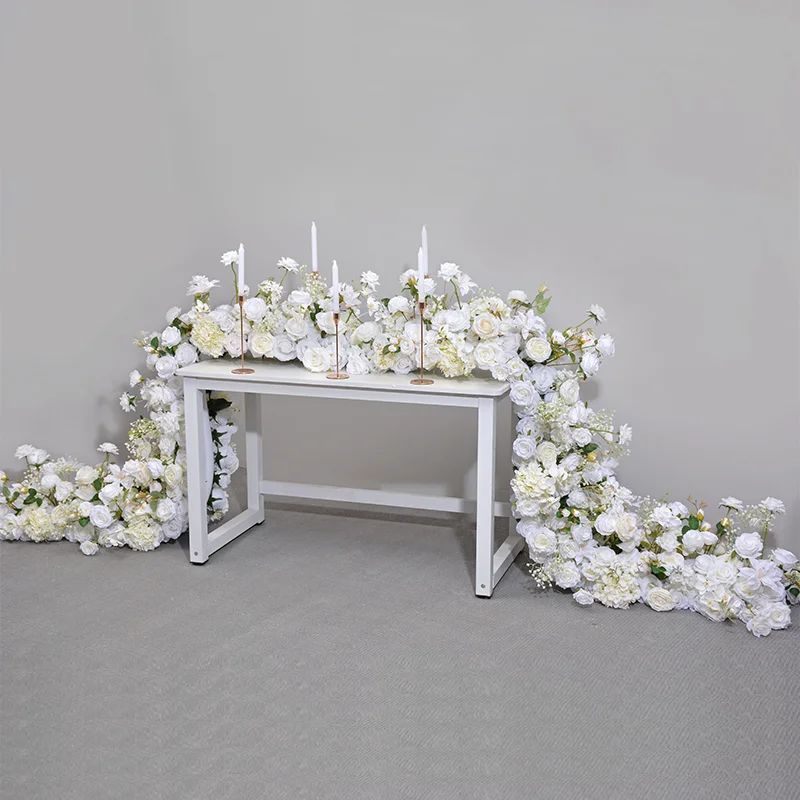 SN-Z1074  Wedding Arrangement Decoration Flowers Row Rose Orchid Aisle artificial fake wedding flower runner decoration