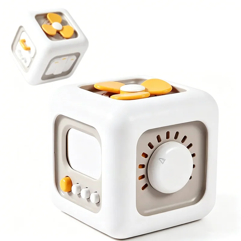 

2026 New 6 in 1 Montessori Cube Toys Sensory Busy Board Baby Practice Skills Drawer Cube Fidget Educational Toys for Girl Boy