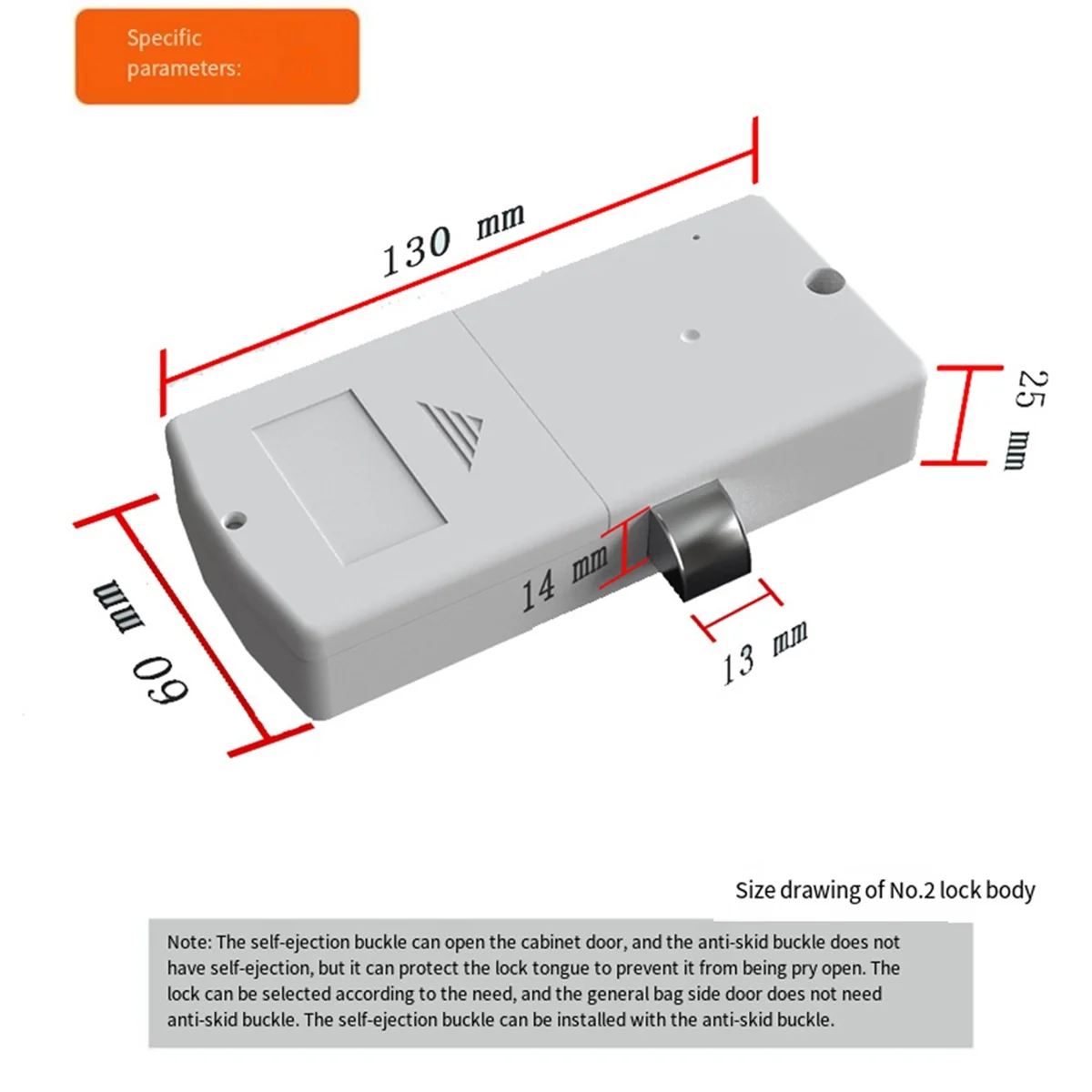 AA98 Wireless Access Control Digital Keypad Phone/RFID/Card Password Cabinet Lock for Lockers Conventional-Silver