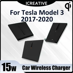 Draadloze Autolader Voor Tesla Model 3 2017 2018 2019 2020 Telefoon Draadloos Opladen Pad Interieur Middenconsole Auto Accessoires
