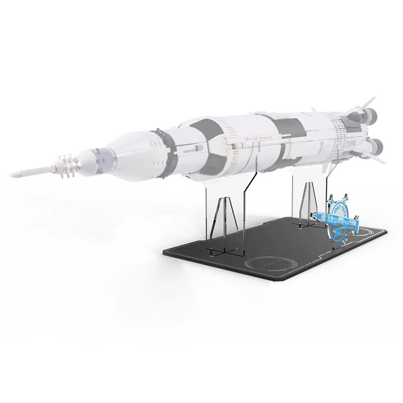 Display Stand for Lego Apollo Saturn V 92176, 5MM Acrylic Stand for Lego 92176 (No Model Set Included)