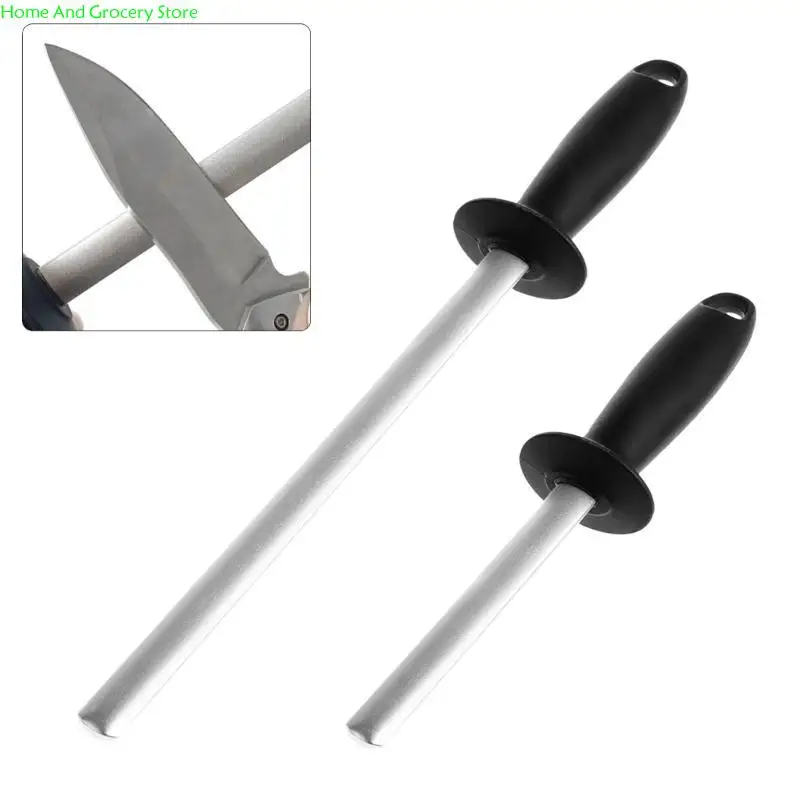 

0XXA Professional Diamond Sharpening Honing Rod Steel Kitchen Cutter Sharpener