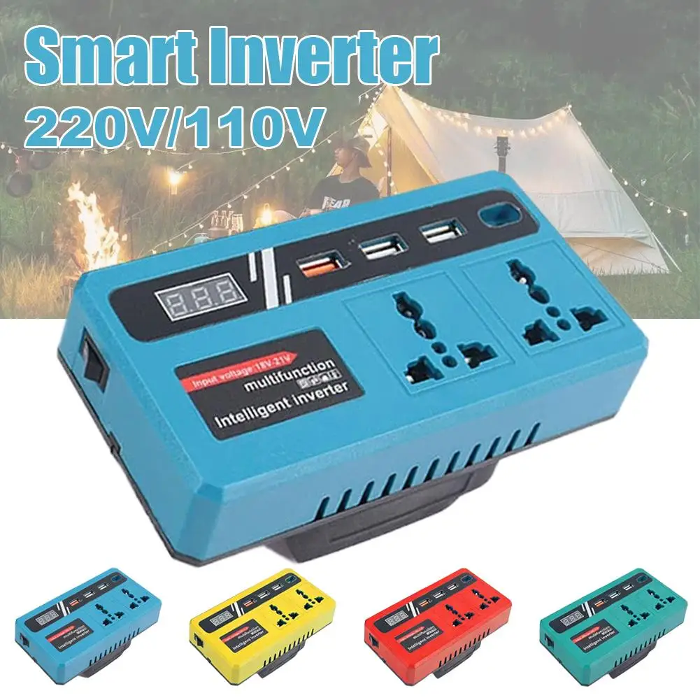 18-21V Power Inverter AC 220V/110V USB Port Lithium Battery Inverter  Electric Tool for Makita Battery Pin Outdoor Work Inverter