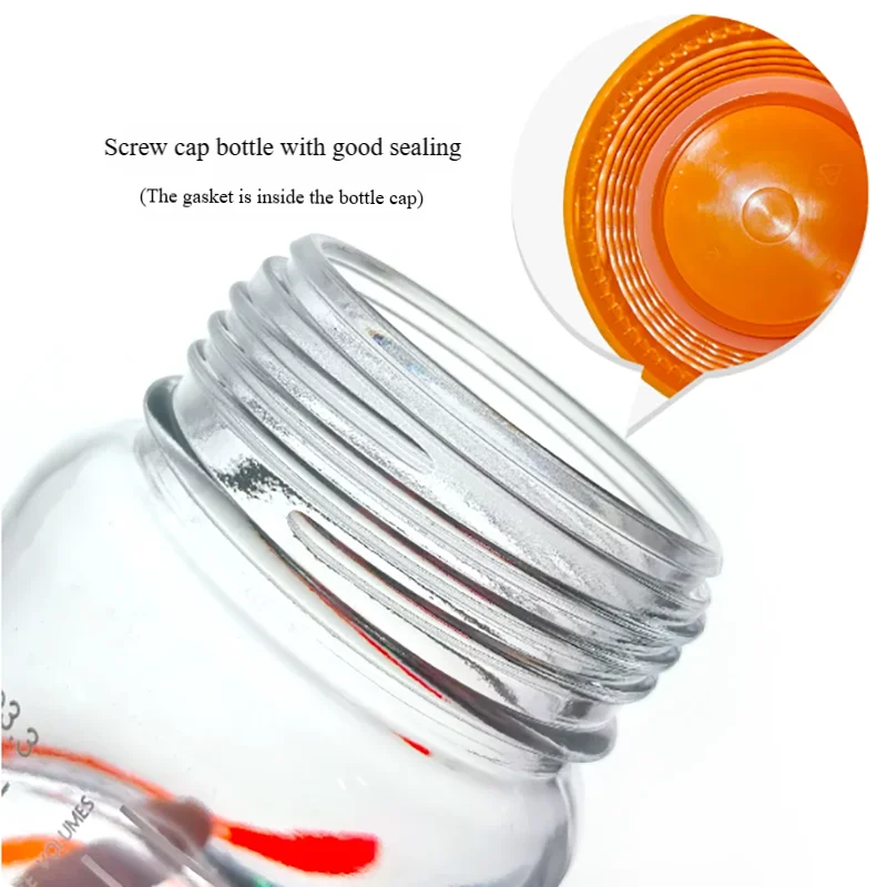 GL80 yellow lid wide mouth reagent bottle high borosilicate glass high temperature resistant 250ML500ML1000ML