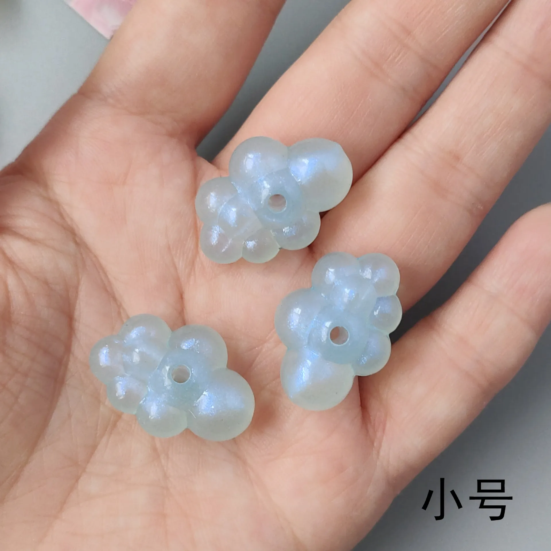 10pcs 25x16MM Cloud Loose Beads Acrylic Cartoon Clouds Spacer Necklace Charms Pendant Departments Jewelry Making Accessories