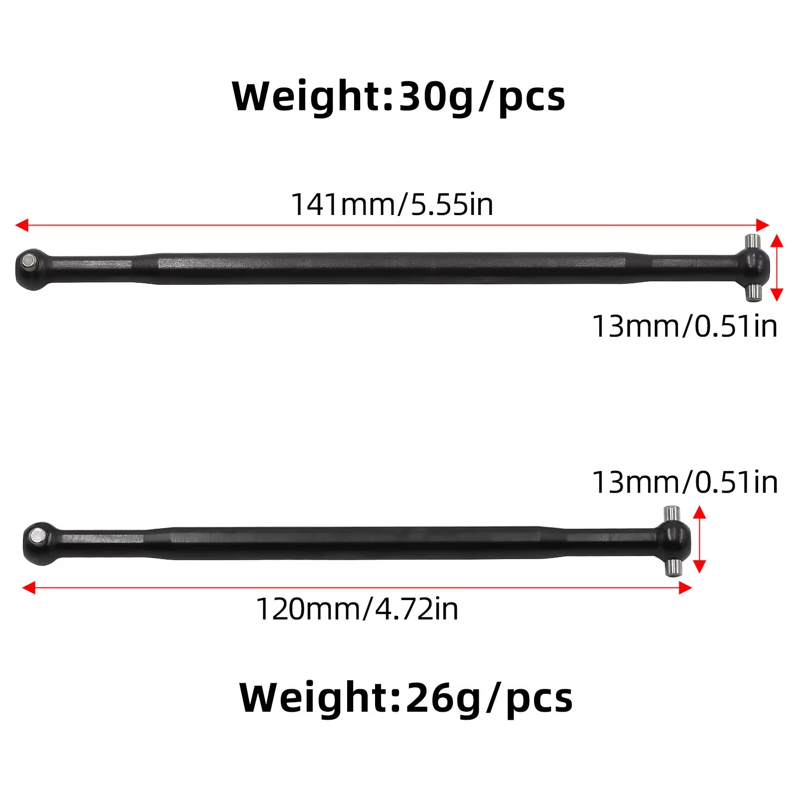RC Front Rear Drive Shaft Dogbone for ARRMA 1/8 Kraton Talion 6S BLX RC Car Upgrade Parts